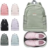 coofay Gym Backpack For Women Waterproof Sports Backpack With Shoe Compartment Lightweight Travel Backpacks Small Gym Bag Dance Volleyball Backpacks