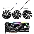 87MM PLD09220S12H RTX3080 RTX3070 Graphics Card Fan Replacement for EVGA GeForce RTX 3070 3080 TI 3090 FTW3 Cooler Fan (Black 3-Fan)