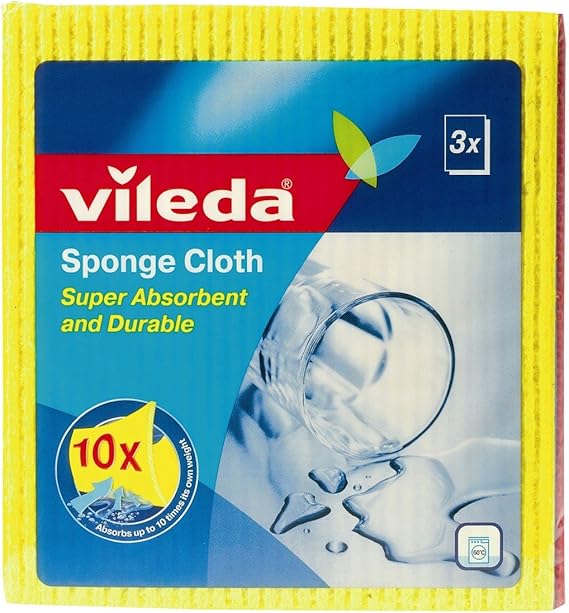 Vileda Super Absorbent Sponge Cloth, Pack of 3 Amazon.co.uk Kitchen