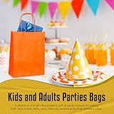 Thepaperbagstore 10 Orange Small Paper Party Bags With Handles 18x22x8cm view 9