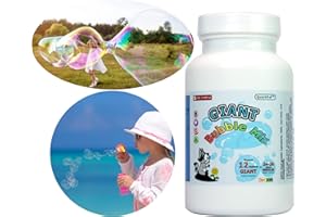 QuarkPod Giant Bubble Mix – Make 12-36 Gallon Bulk Bubbles Refill Solution | Strong Long Lasting | Made in USA | Non Toxic Bubbles for Kids and Pets | New Formula | for Any Bubble Machine (Bottle)