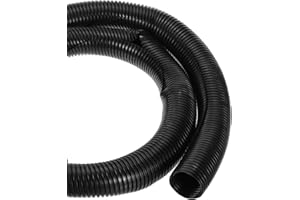 DMiotech 6.6ft Wire Loom Split Tubing 2 Inch, Cord Protectors from Pet Flexible Conduit Cable Management for Office, Home, Garden, Black