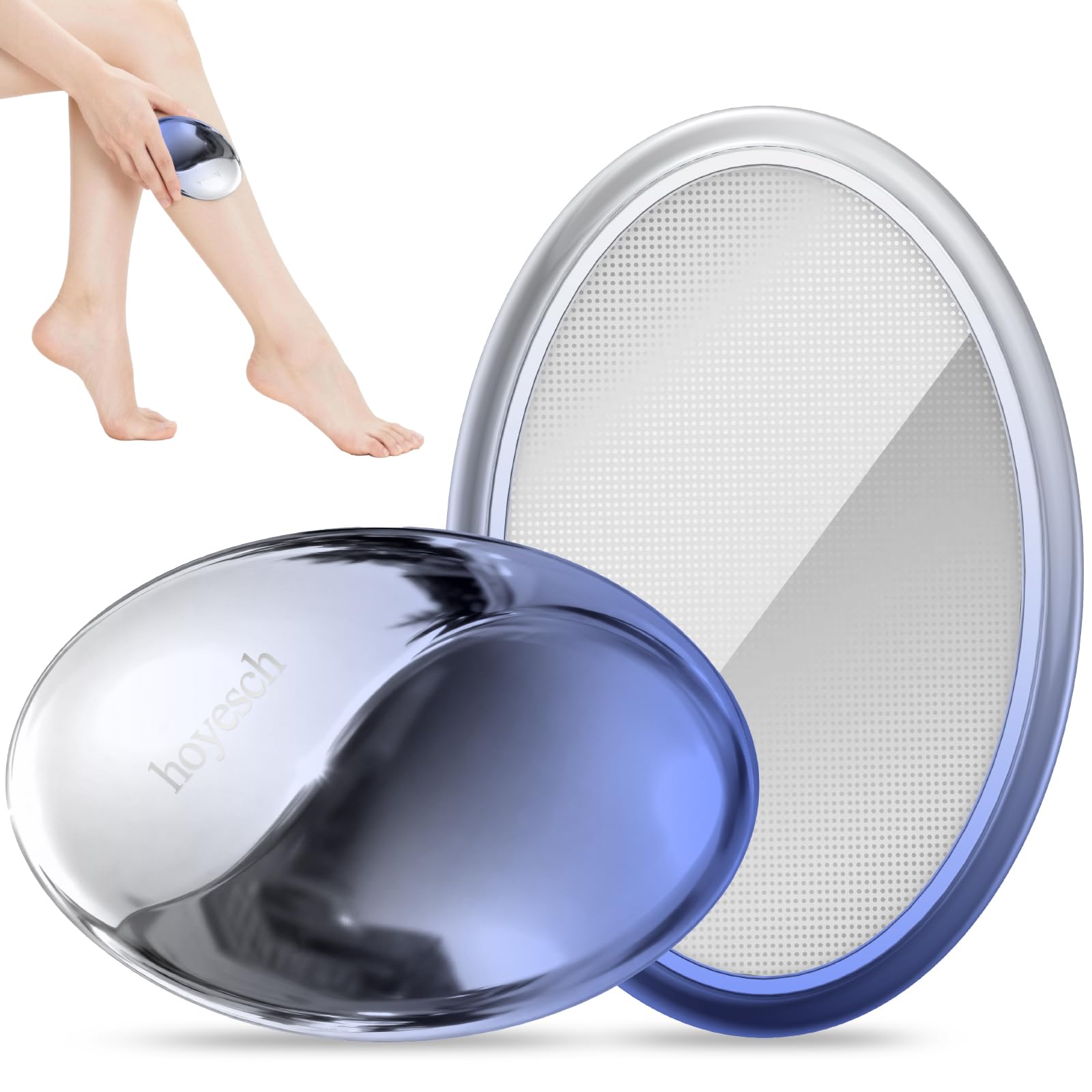 Photo 1 of hoyesch Crystal Hair Eraser for Women and Men, Reusable Crystal Hair Remover Painless Exfoliation Epilators Hair Removal for Women, Magic Hair Eraser for Back Arms Legs (Gradient Blue)