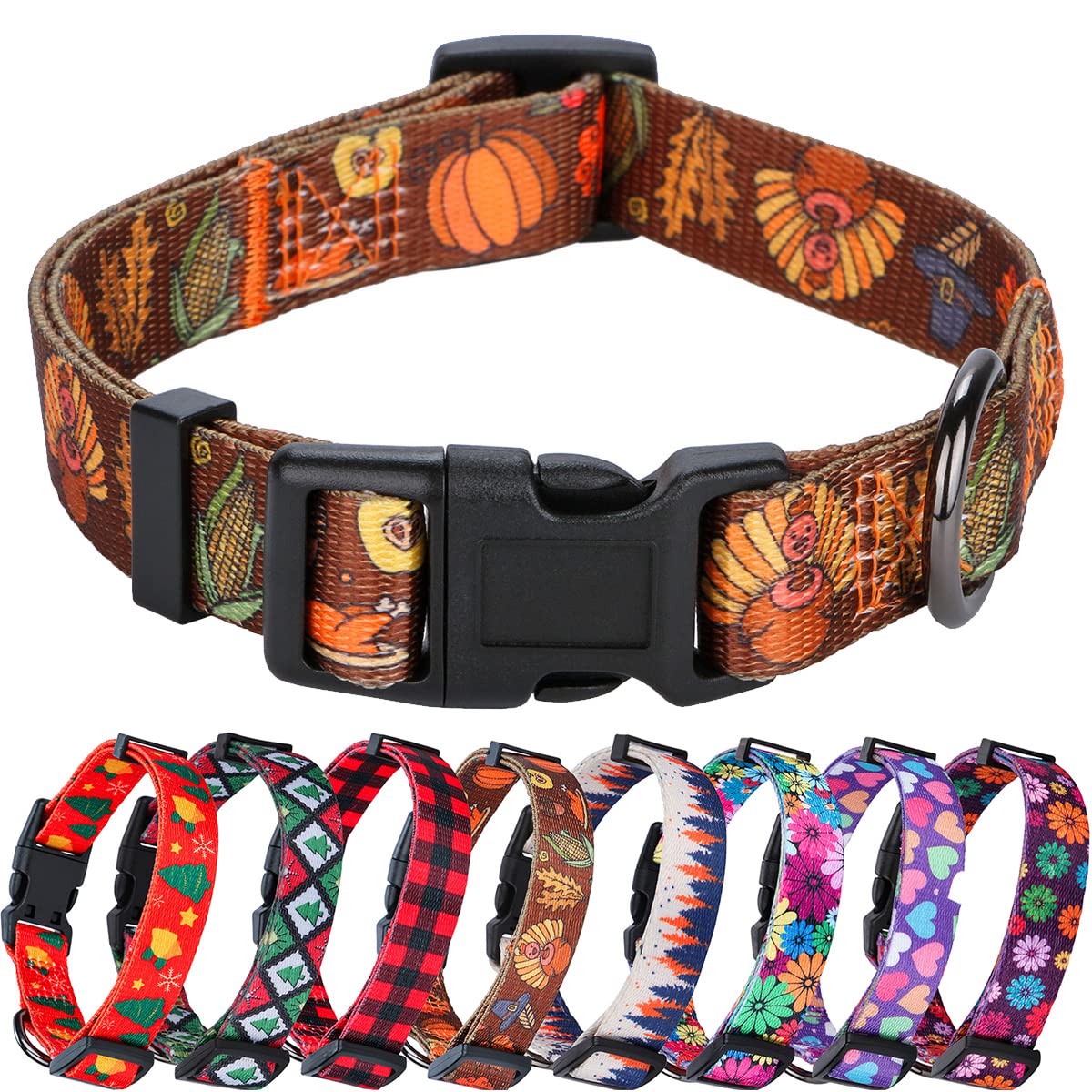 Rhea Rose Fall Halloween Thanksgiving Dog Collars Large Size — image 1