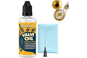 Valve Oil for Brass Instruments – for Trumpet, Trombone, French Horn, Tuba– Odor-Free Formula, Easy Applicator