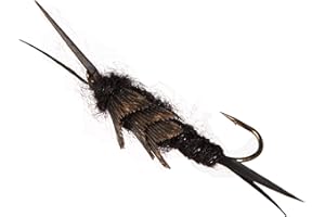 Flies Direct Stonefly Black Assortment 1 Dozen Trout Fishing Flies