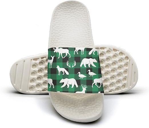 buffalo plaid nike slides