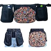 Hikiwin Garden Apron for Women with 5 Pocket, Adjustable Gardening Belt, Waitress Server Apron with Multiple Pockets, 1 Piece