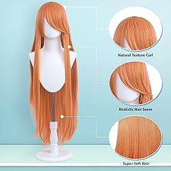 UTIEHD 100cm / 40 Inch Long Wig, Universal Anime