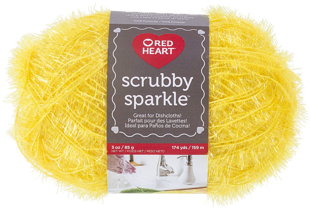 Coats Yarn E851.8215 "Red Heart" Scrubby Sparkle Yarn, Multi-Colour,14.85 x 8.89 x 8.89 cm