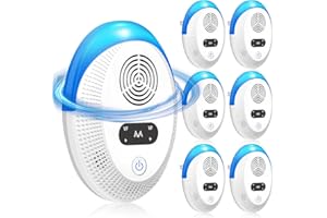 Seozio Ultrasonic Pest Repeller Indoor, Mouse Repellent, Pest Control, Pest Repellent for Home,Kitchen, Office, Warehouse, Hotel 6 Packs