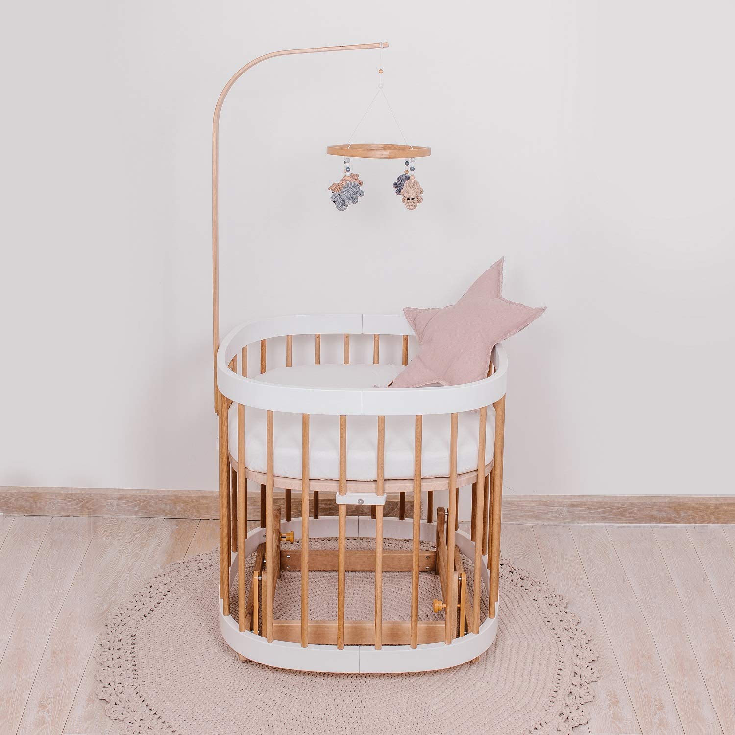 Bebe Puericulture Lits Bebe Tweeto Massiv Ciel De Lit Pour Lit De Bebe Berceau Et Ciel Mobile En Bois De Hetre Lit De Bebe