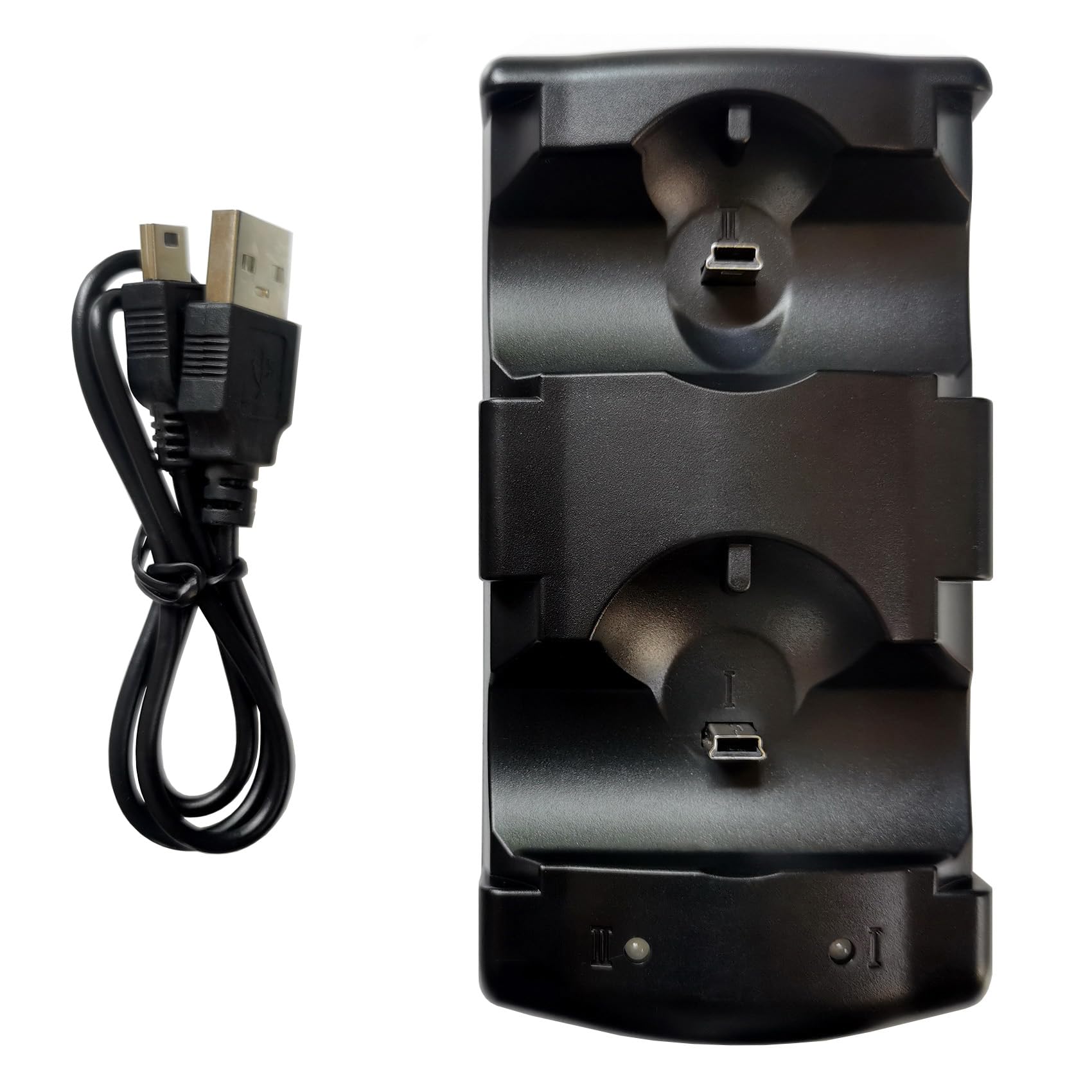 DHSKZRMJ 2 in 1 PS3 Controller Charger Station with LED Light Indicator, Charging Cable and Dock for Dual and Move Controllers