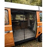 VANAGONMANIAC Magnetic Mosquito Mesh Screen 2PC Set Compatible with VW T25/T3 Westfalia &ndash; Sliding Door &amp; Rear Hatch