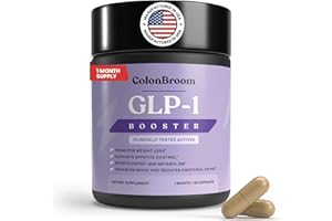 ColonBroom GLP-1 Weight Management Supplement for Women & Men - GLP1 Supports Gut Health, Metabolic Wellness & Appetite Regulation - Vegan, Gluten-Free Diet Fiber Capsules | 60 Count