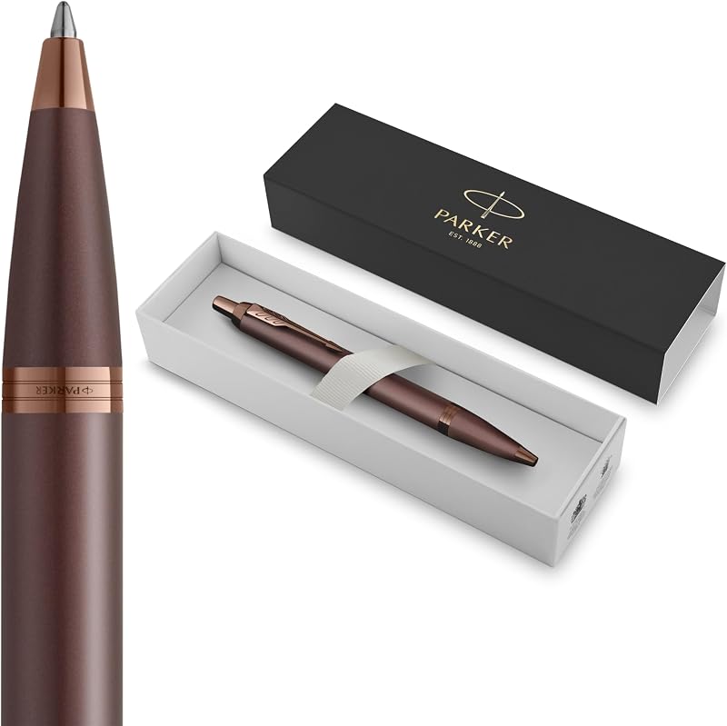 Parker IM Monochrome Ballpoint Pen Burgundy Finish Blue Ink Medium Point