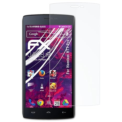 atFolix Glasfolie kompatibel mit Homtom HT7 Pro Panzerfolie, 9H Hybrid-Glass FX Schutzpanzer Folie