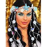 Unsutuo Shell Bridal Hair Vine Starfish Wedding Hair Accessories Pearl Beach Headpiece for Women