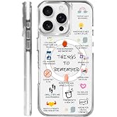 OKBUOK for iPhone 14 Pro Max Case [Compatible with Magsafe],Girls Women Clear Magnetic Case Silicone Shockproof Protective Cover with Pattern Label Memorandum