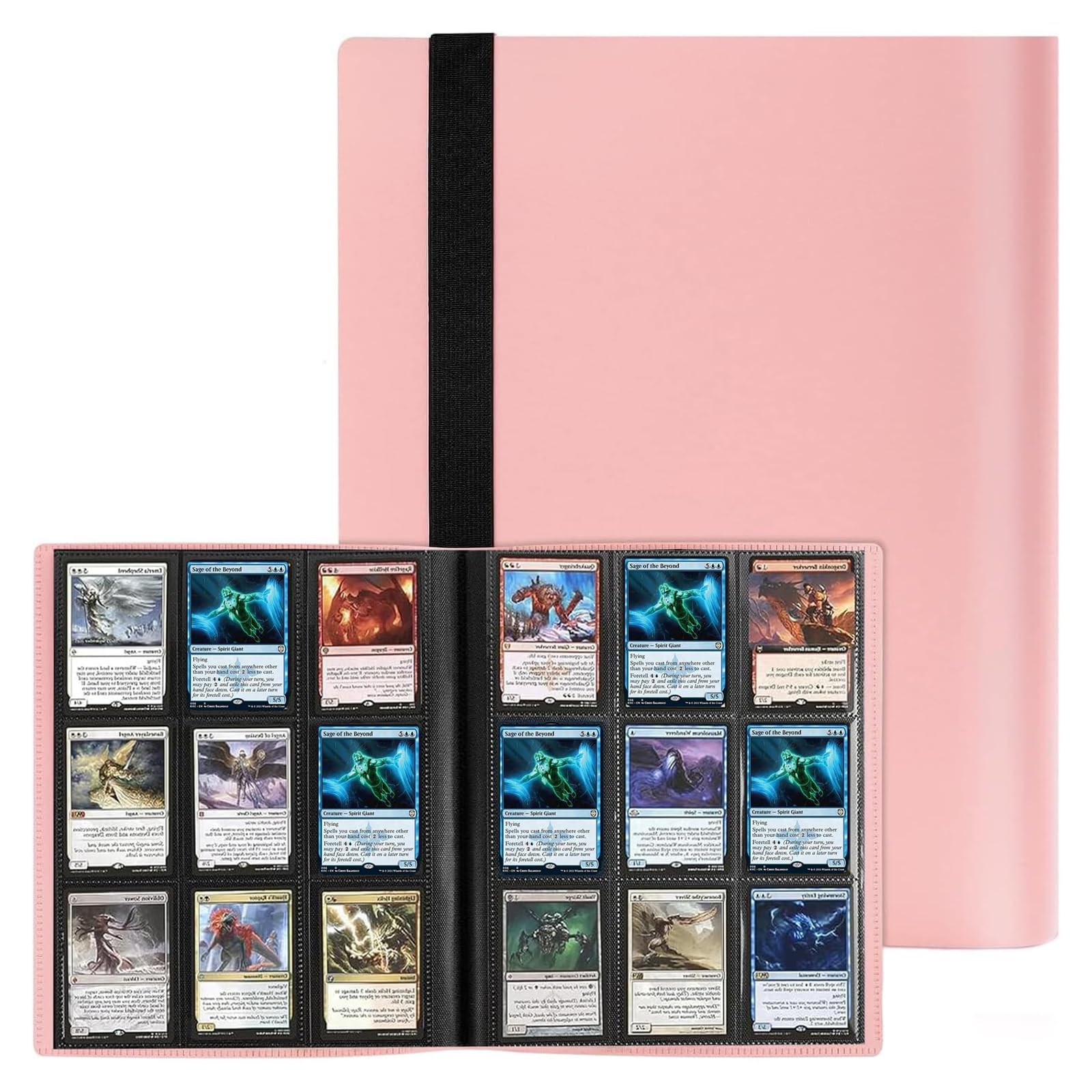 Eastrise 9-Pocket Trading Card Binder, Pocket Trading Card Album, 20 Pages Holding 360 Pockets, Durable PU Album for MTG, Pokemon, Yu-Gi-Oh, Football, and Sports Cards (Pink/20 Sheets 360 Pockets) — image 1