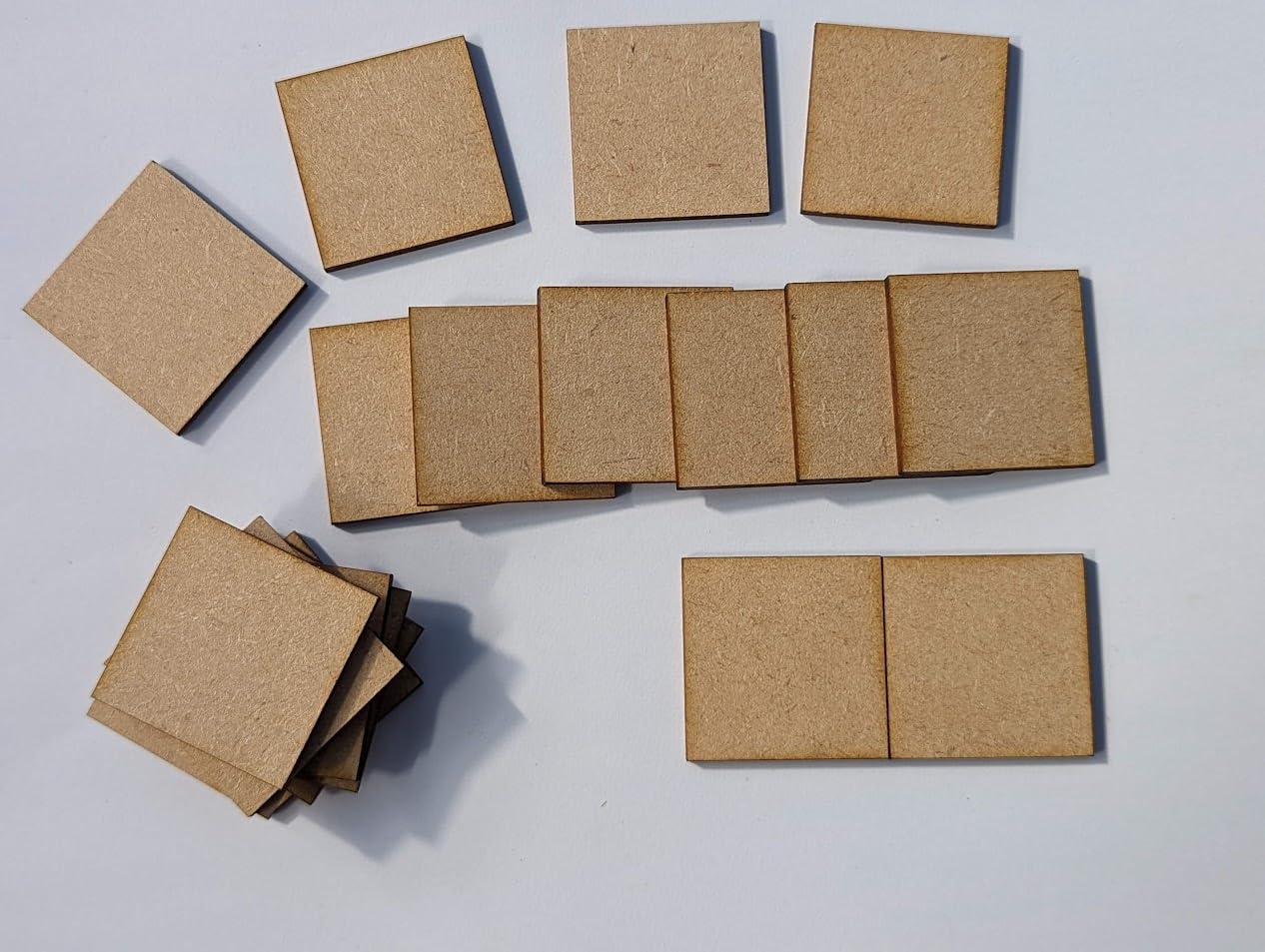 Square (25 Pieces) Wooden 40mm Size 3mm Thick MDF Bases for Roleply Miniatures, Craft, RPG,Wargames Action.