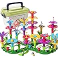 TEMI Toddler Toys Birthday Gifts for 3 4 5 6 7 Year Old Girls Boys, 91 PCS Flower Garden Building Toy STEM Educational Activity Preschool Toys for Kids Age 3-6