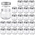 Betrome 8 oz Mason Jars, 24 Pack 240ml Glass Canning Jars with Regular Mouth Lids, Glass Storage Containers for Overnight Oat