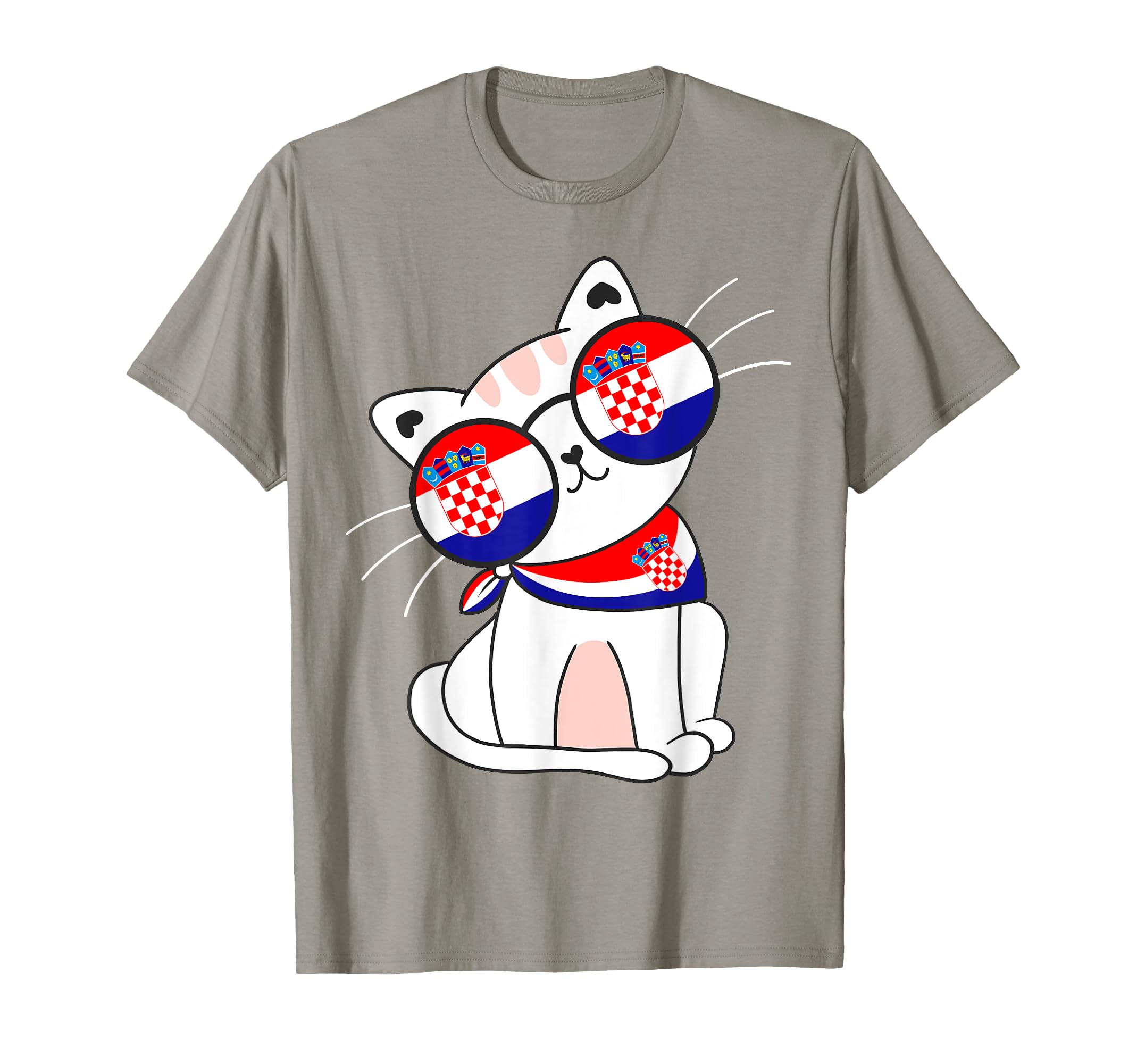 Photo 1 of  SHIRT IS PINK Croatian Cat Croatian Flag Vacation Funny Croatia Men Women T-Shirt Small 