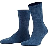 FALKE Unisex Walkie Light Socks, Crew Length, Thick Sole, Hiking Sock, Breathable, Moisture-Wicking, Merino Wool, Blue (Light Denim 6660), 9-10, 1 Pair