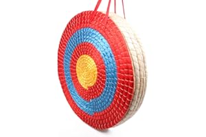 DOSTYLE Archery Targets Traditional Solid Straw Round Archery Target Shooting Bow Coloured Rope Target Face Three Layer for Shooting Practice