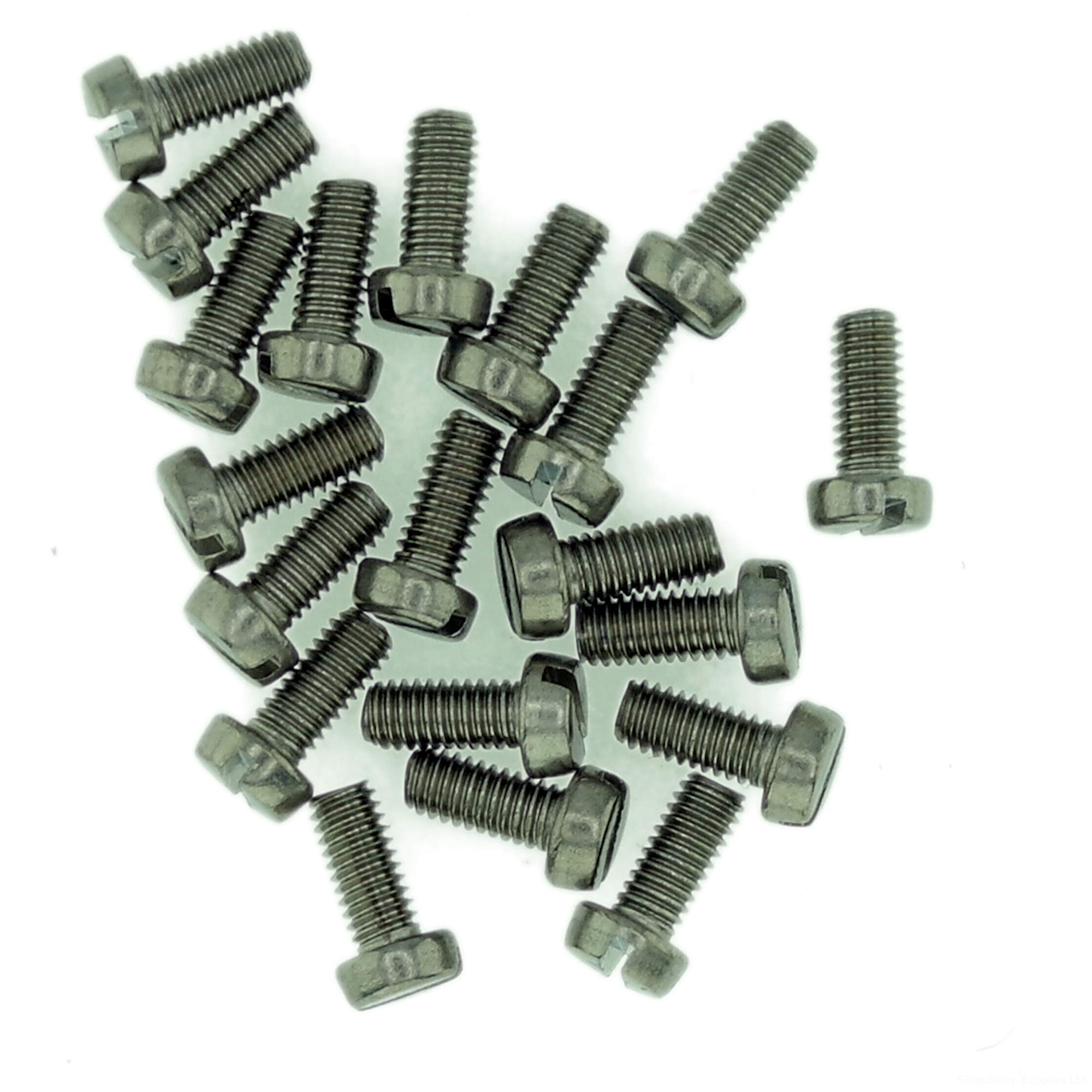 M1.2 (1.2mm x 3mm) Slot Cheese Machine Screw (Bolt) - Stainless Steel (A2) (Pack of 20)