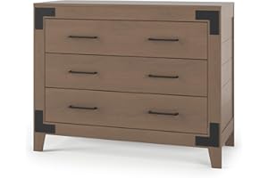 Child Craft Lucas 3 Drawer Dresser for Nursery or Bedroom, Plenty of Storage, Anti-Tip Kit Included to Prevent Tipping, Non-Toxic, Baby Safe Finish (Dusty Heather)