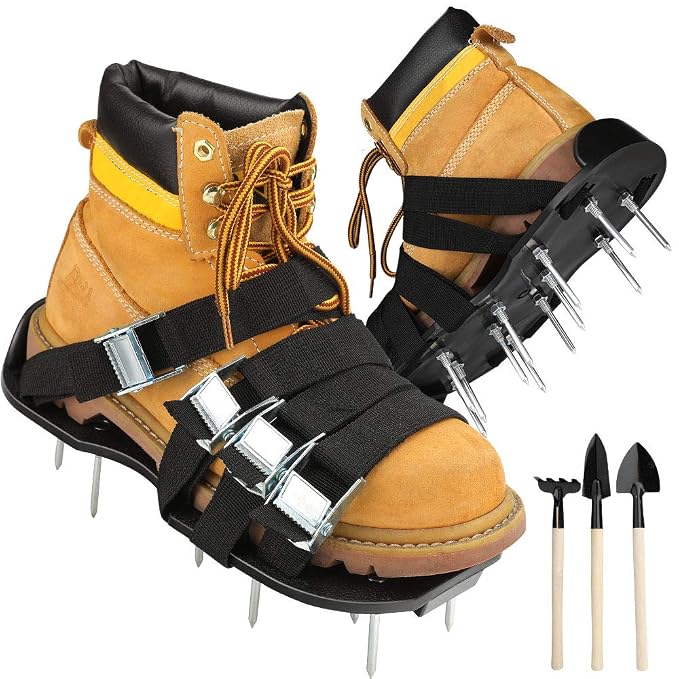 Amazon 2019 upgraded aerator shoes lawn aerator shoes with 8 