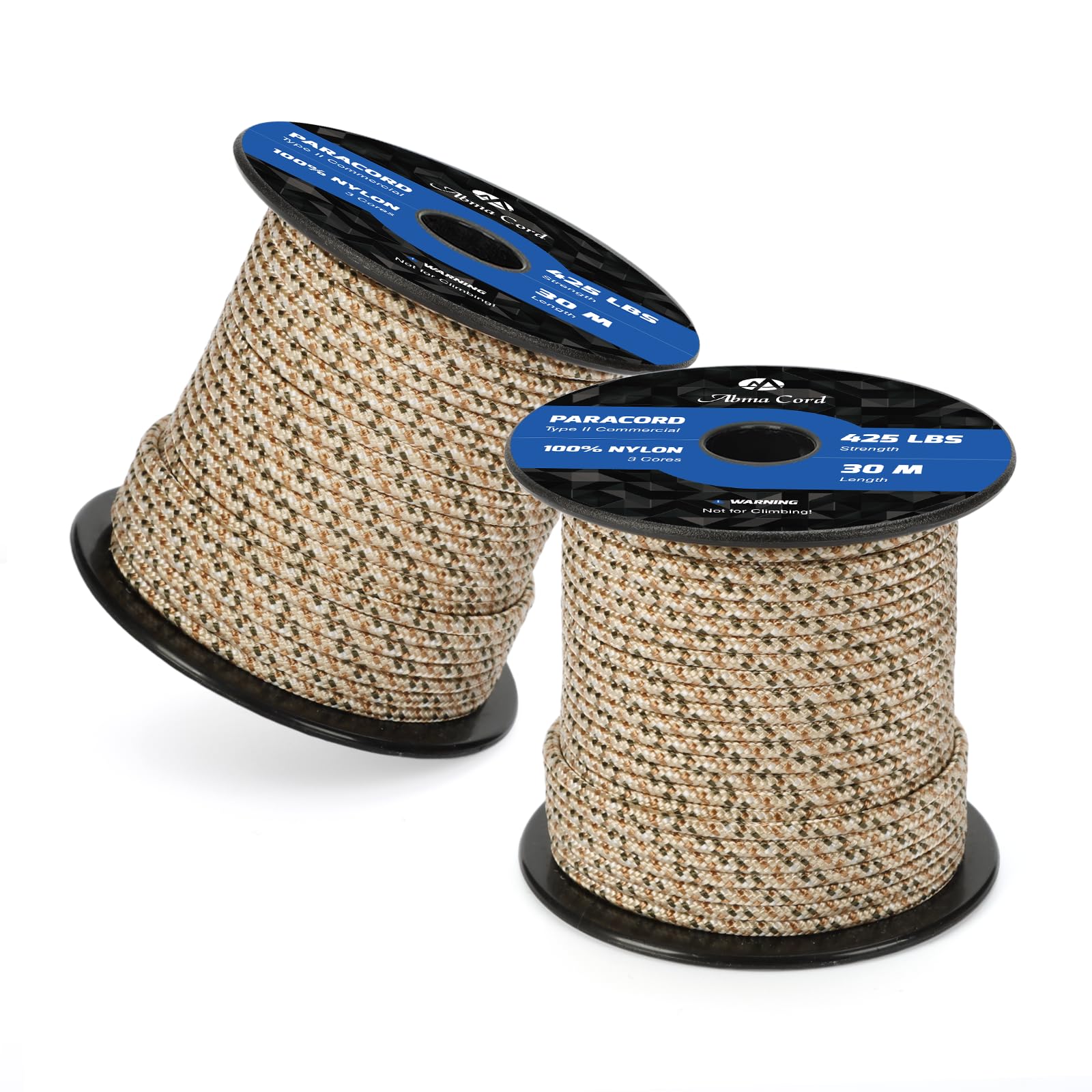 Abma Cord Paracord 425 lbs 3mm 100% Nylon 30M - Sand Camo