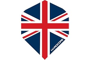 Hardcore Union Jack Extra Thick Standard Dart Flights - 5 Sets Per Pack (15 Dart Flights in Total)