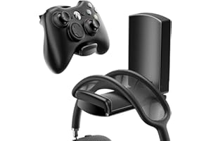 EURPMASK CHOOSE THE COLOR OF EUROPE Sticky Headphone Stand Controller Holder - EURPMASK Upgraded Adhesive Gaming Headset Hook, Headphone Holder for Desk with Soft Rubber Pads, Universal PC Gaming Accessory Controller Headset Stand,Black