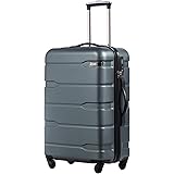 Coolife Luggage Expandable(only 28") Suitcase PC+ABS Spinner Built-In TSA lock 20in 24in 28in Carry on