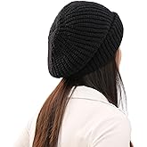 Eigso Slouchy Beanie Hat for Men Women Winter Ribbed Knited Skull Cap for Woman Man