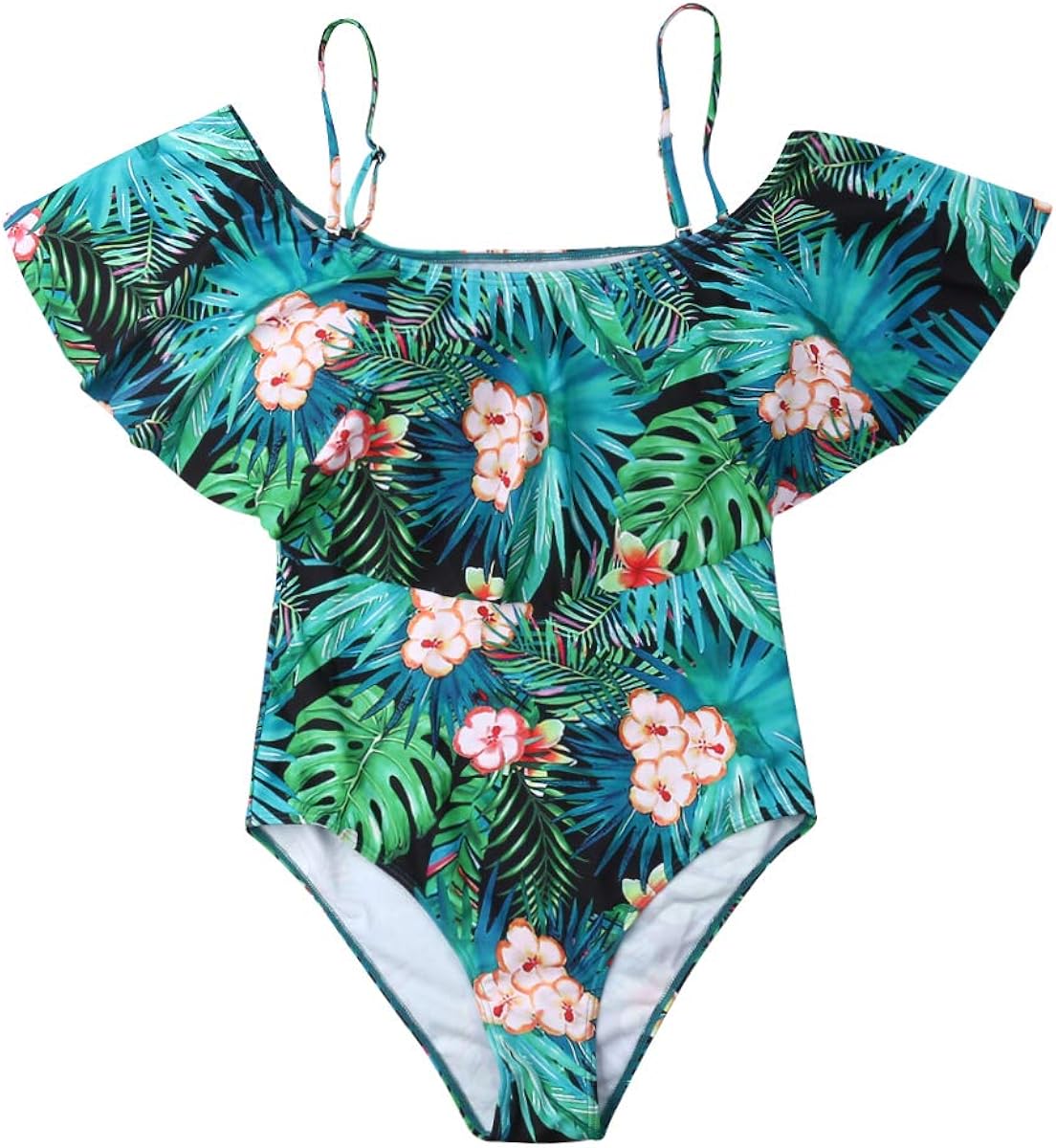 Mommy And Daughter One Piece Swimwear Family Matching Doubled Ruffles Backless Halter High Waist Swimsuit Clothing Baby Girls Thecolemancamp Com