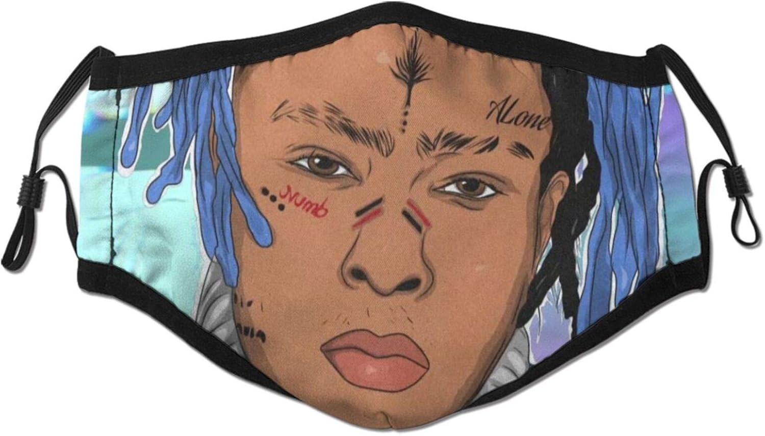 Juice Wrld Face Mask Adjustable Neck Gaiter Mouth Cover for Men & Women