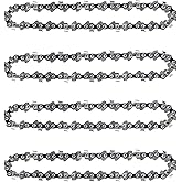 4 Pack 8 Inch Chainsaw Chains Replacement 1/4" Pitch 47 Drive Links .043" Gauge for Mini Cordless Electric Chain Saw