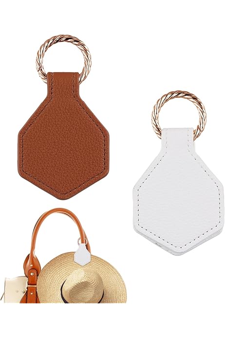 Clip Porte Chapeau Voyage, Orange/Noir/Rose/Marron Pince Pour Chapeau Voyage, Chapeau En Cuir PU Magnétique, Pince à Chapeau Pour Sac à Main Bagages, Clip Chapeau Accessoires Extérieur