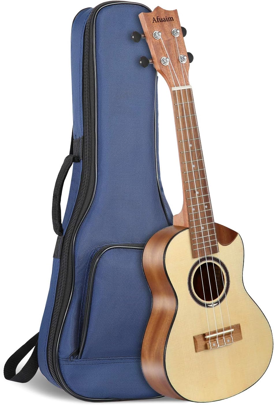 Afuaim Concert Ukulele Spruce Sapele 23 Inch Cutaway Uke for Professional with Gig Bag