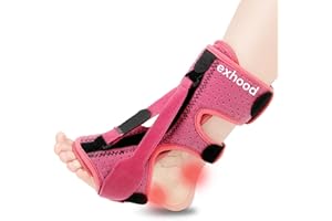 exhood Upgraded Plantar Fasciitis Night Splint, 3 Adjustable Straps Plantar Fasciitis Relief Braces for Plantar Fasciitis, Achilles Tendonitis, Foot Drop & Heel Spur Pain Relief Day & Night