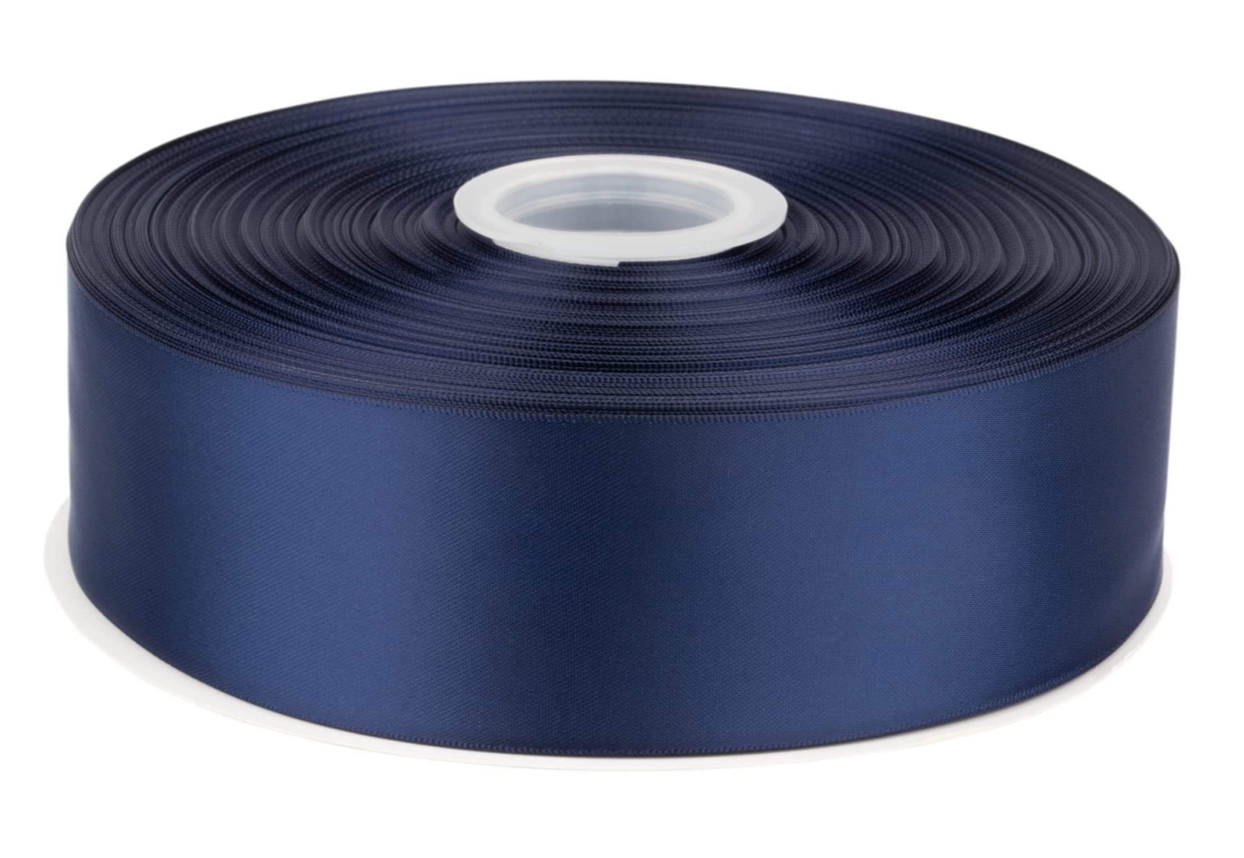 Fondersy 91 Meters Navy Double Faced Satin Ribbon - 50mm Width for Wedding, Gift Wrapping, Floral Arrangement and Crafts