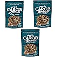 Missy J's Organic Carob Covered Almonds 6oz 3pk | Carob Made w/Coconut Sugar, Vegan and Gluten-Free | Healthy Caffeine Free Substitute for Chocolate, Perfect for Snacks and Treats