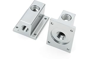 REDROCK PERFORMANCE Air Compressor Outlet Kits For 2 Way 4 Port Air Manifold 1/2 NPT 3Port and 3/8" NPT 1port With Mounting Hole Aluminum 2PCS