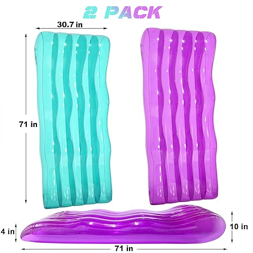 Joliyoou Set of 2 Inflatable Pool Float Lounge Raft Swimming Pool Floating Christmas Outdoor Decorations Joliyoou 4.5FT H Set Of 2 Christmas