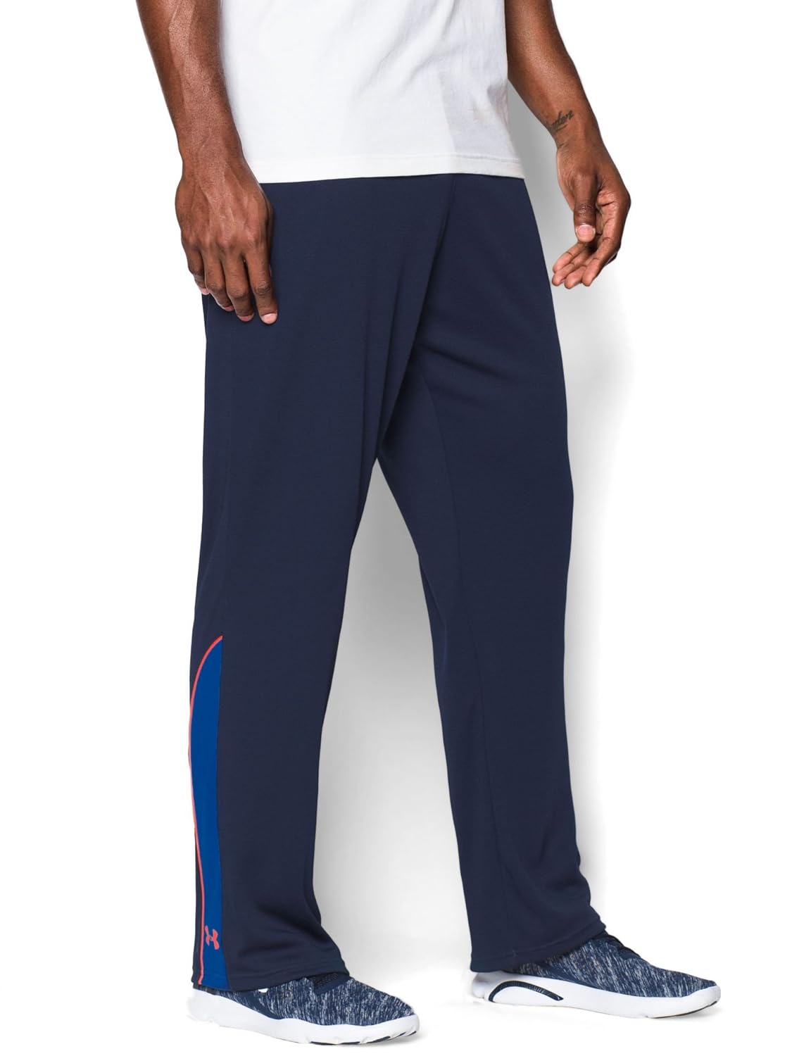 Mens Under Armour Reflex WarmUp Pant, Academy/Orange, XXX