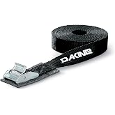 Dakine Tie Down Straps 20' - Black | Heavy-duty cam buckle straps with protective buckle cover lash boards, kayaks and gear to your roof rack safely.